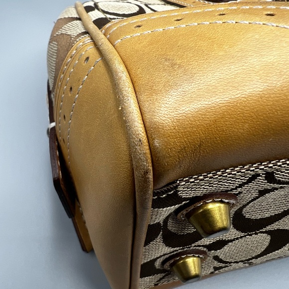 Coach Signature Canvas Top Handle Handbag Brown On Brown Classic Multiple Comp.. - Picture 12 of 14